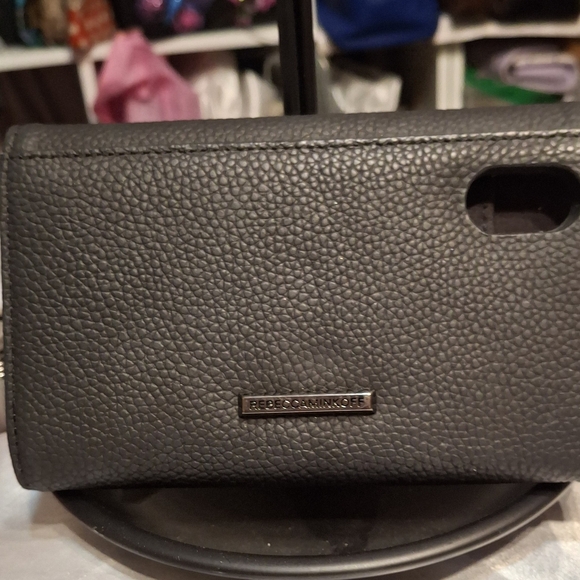 Rebecca Minkoff  Black Leather Phone Wallet For IPhone XS MAX ** I Believe - Picture 2 of 6